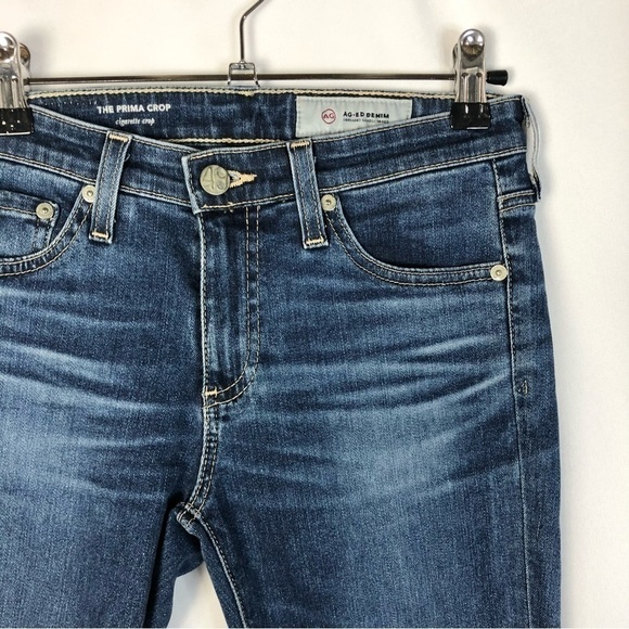 AG Adriano Goldschmied The Prima Crop Dark Wash Skinny Jeans 24 - Picture 4 of 5